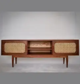 Cane-Side-Table