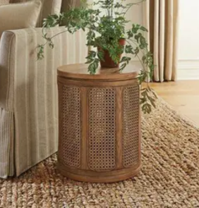 Cane-Side-Table