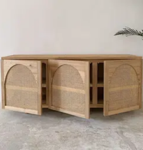 Cane-Side-Table