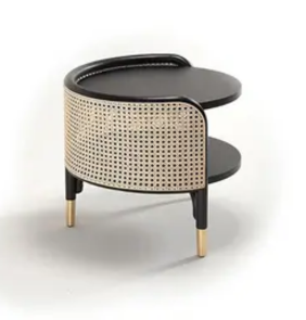 Cane-Side-Table